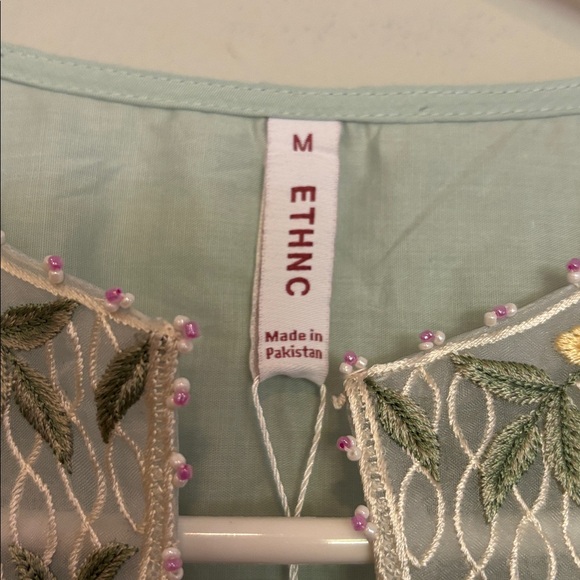 Ethnc Floral Embroidered Maxi Dress M - Picture 6 of 13